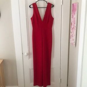 Lulu’s red jumpsuit